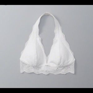 ABERCROMBIE WHITE HALTER BRALETTE SMALL